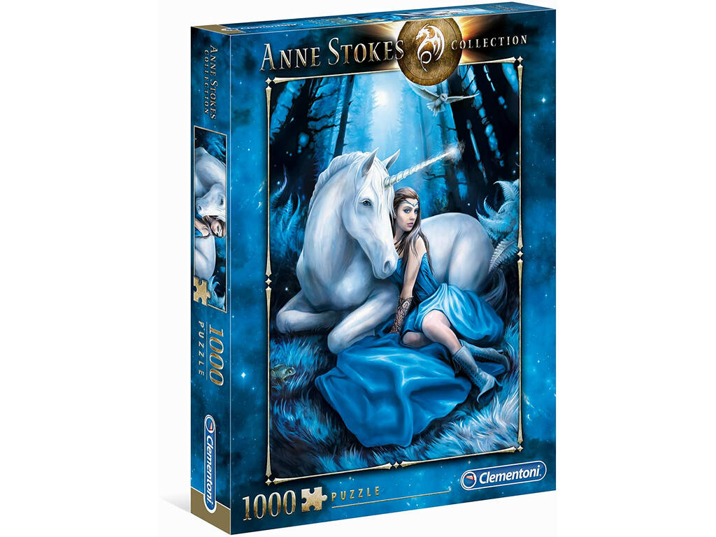 Puzzle 1000 Anne Stokes Blue Moon Clementoni 39462