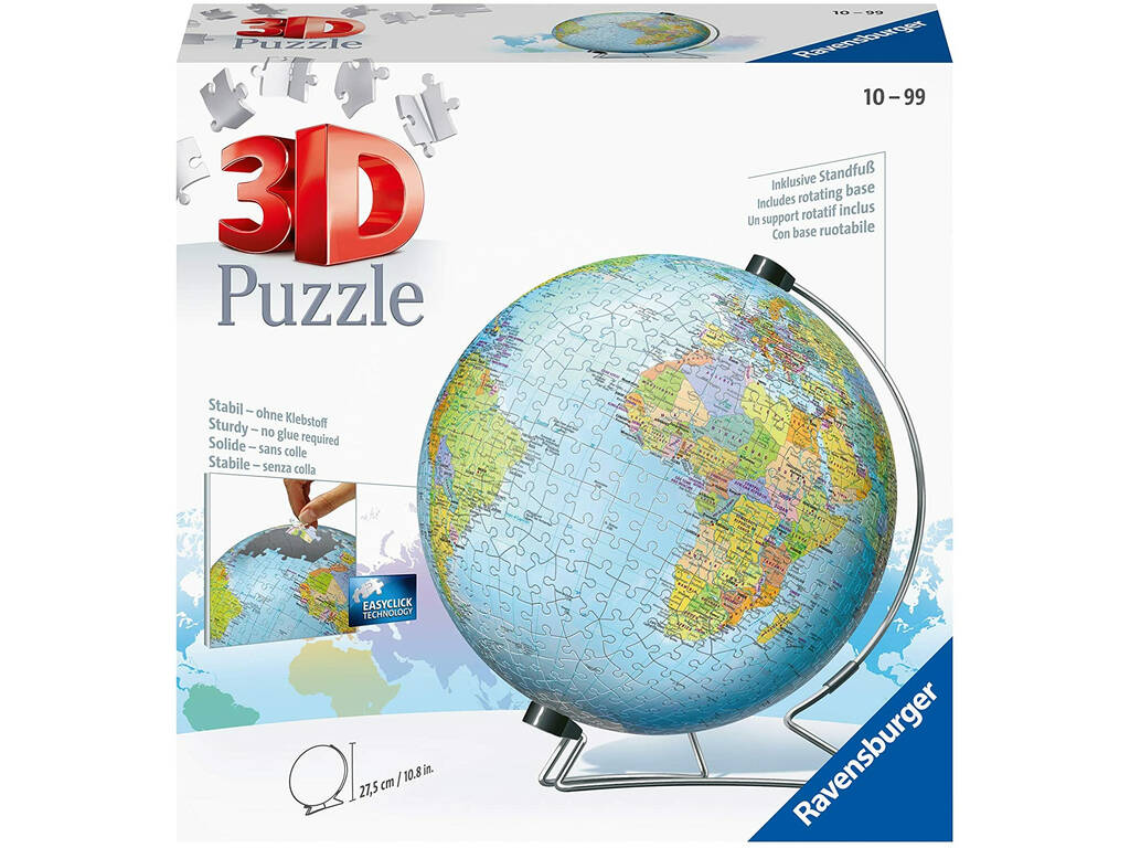 Puzzle 3D Globe Terrestre 540 Pièces Ravensburger 12436