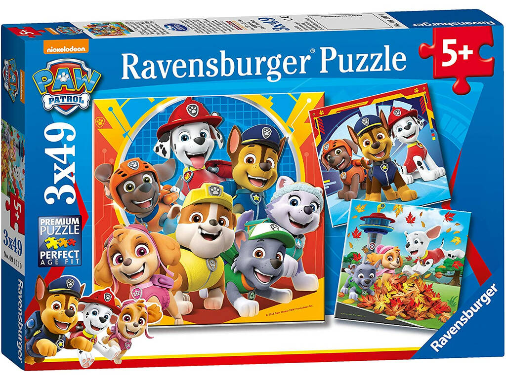 Patrulha Pata Puzzle 3 em 1 Ravensburger 5048