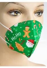 Grünes Weihnachten Hygienemaske für Kinder Kamabu 33