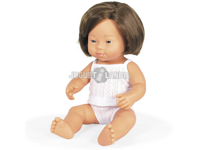 Down-Syndrom Kaukasische Baby Puppe 38 cm. Miniland 31174