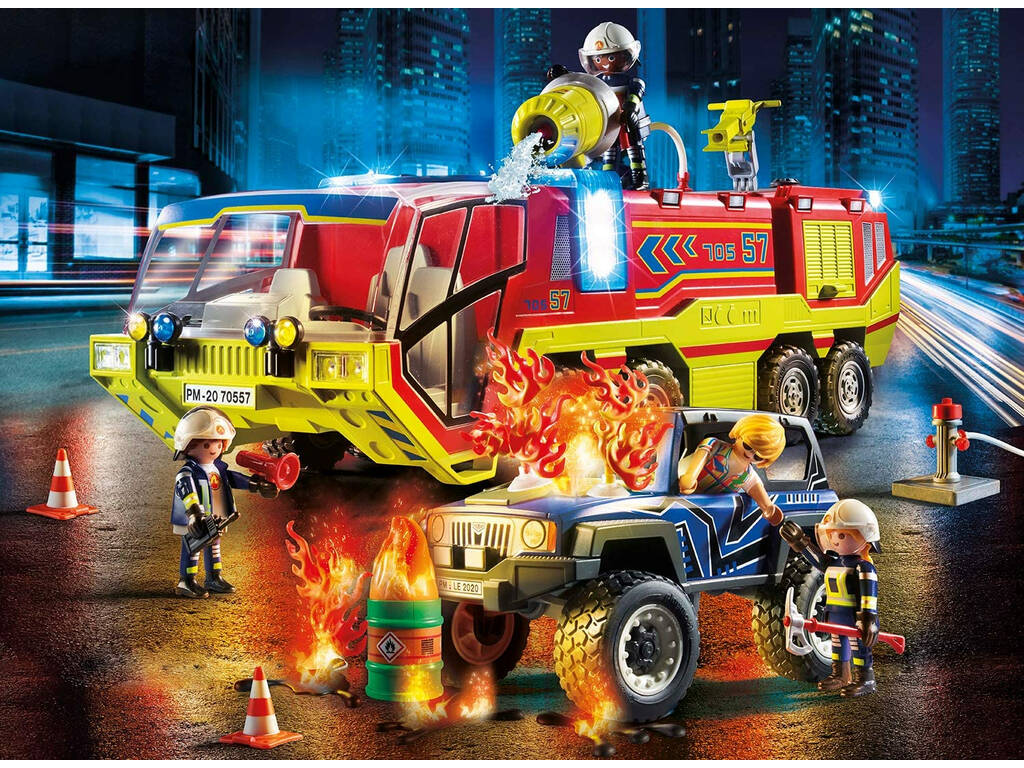 Acheter Playmobil City Action Opération De Sauvetage Camion De Pompier ...