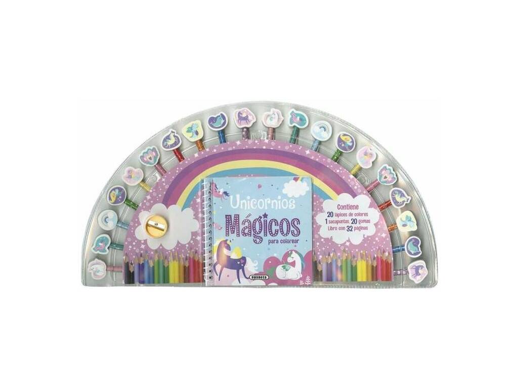 Crayons et gommes Licornes magiques Susaeta S3289003