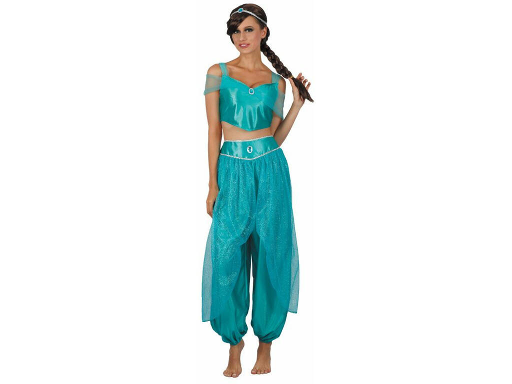 Disfraz de Princesa Jasmín Azul para mujer : : Juguetes y