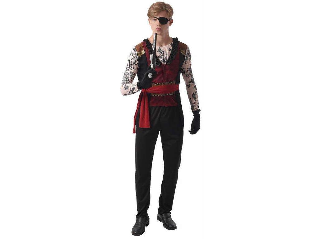 Disfraz Pirata Tatuado Hombre Talla L