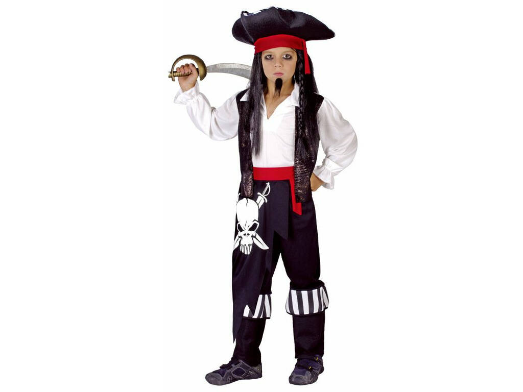 Disfarce Capitão Pirata Menino Tamanho S