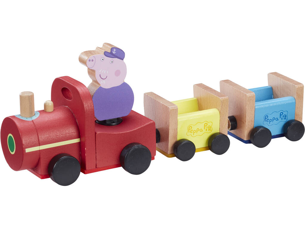 Peppa Pig treno di legno nonno Pig Bandai CO07210