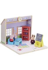 imagen Peppa Pig L'École en Bois avec Figurines et Mobilier Bandai CO07212