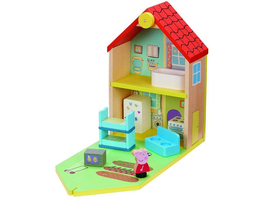 Peppa Pig La Maison en Bois avec Figurine et Mobilier Bandai CO07213