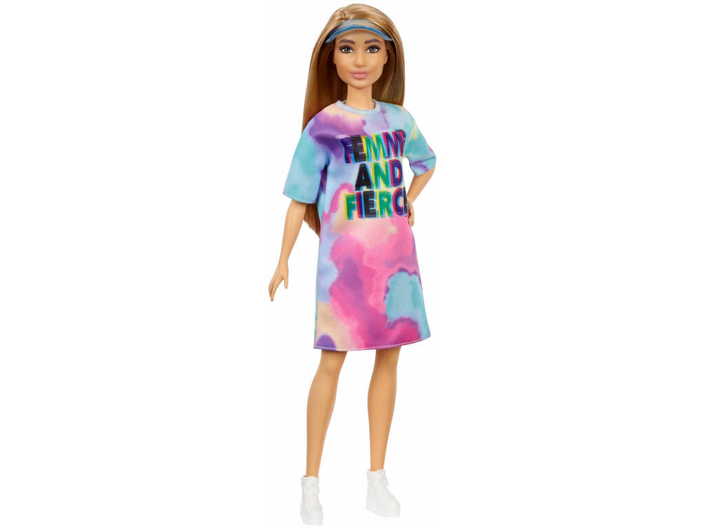 Barbie Fashionista Vestido Teñido Mattel GRB51