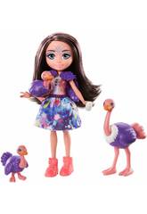 Enchantimals Savane Ensoleillée Famille mini-poupée Ofelia Autruche Mattel GTM32