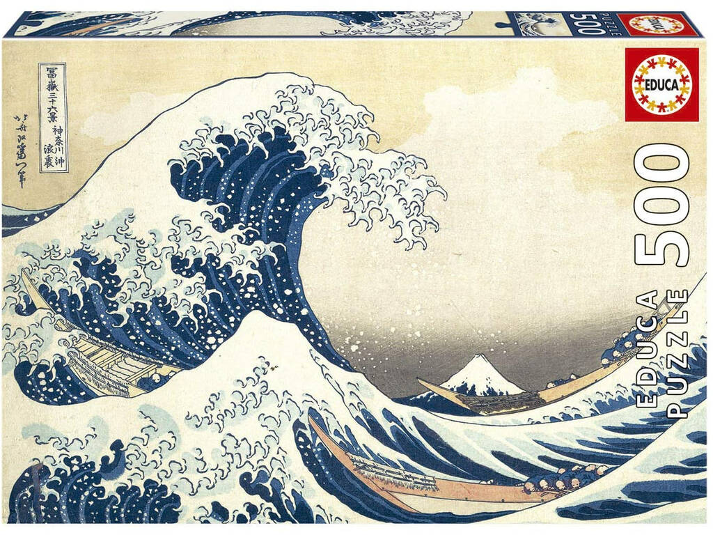Puzzle 500 Grande onda di Kanagawa di Educa 19002