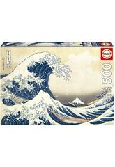 Puzzle 500 Die grosse Welle von Kanagawa von Educa 19002