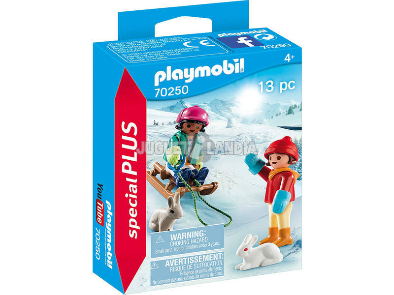 Playmobil bambini con slitta 70250