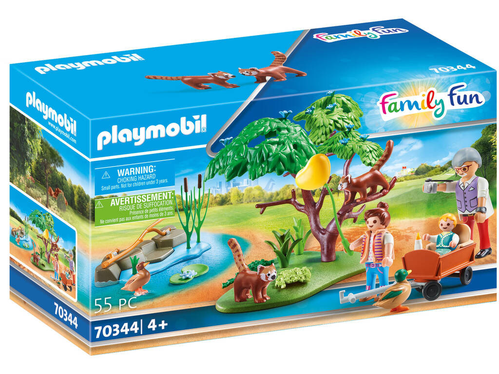 Playmobil Panda Roux avec enfants 70344