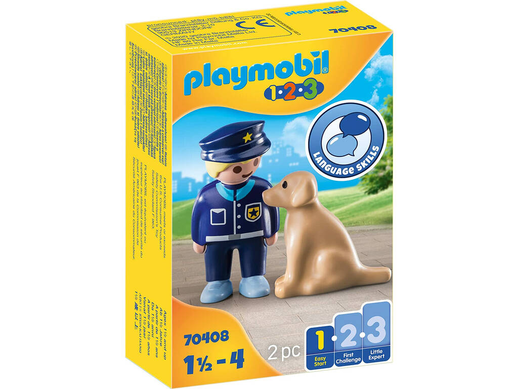 Playmobil 1.2.3 Policia con Perro 70408