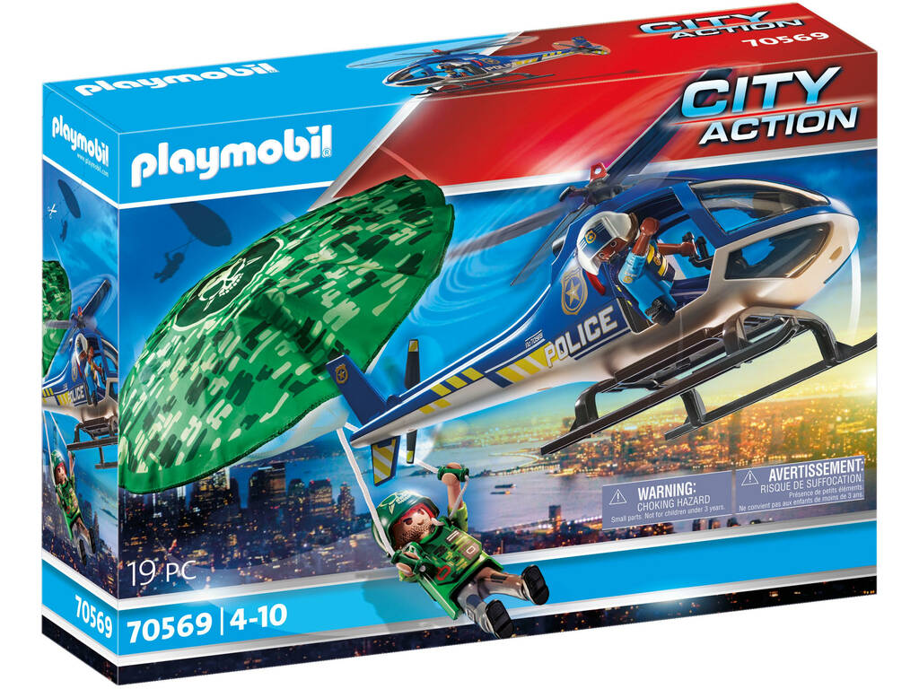 Playmobil City Action Persecución en Paracaídas 70569