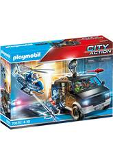 Playmobil City Action Hélicoptère de la Police Poursuite du Véhicule Utilisé Pour Fuir 70575