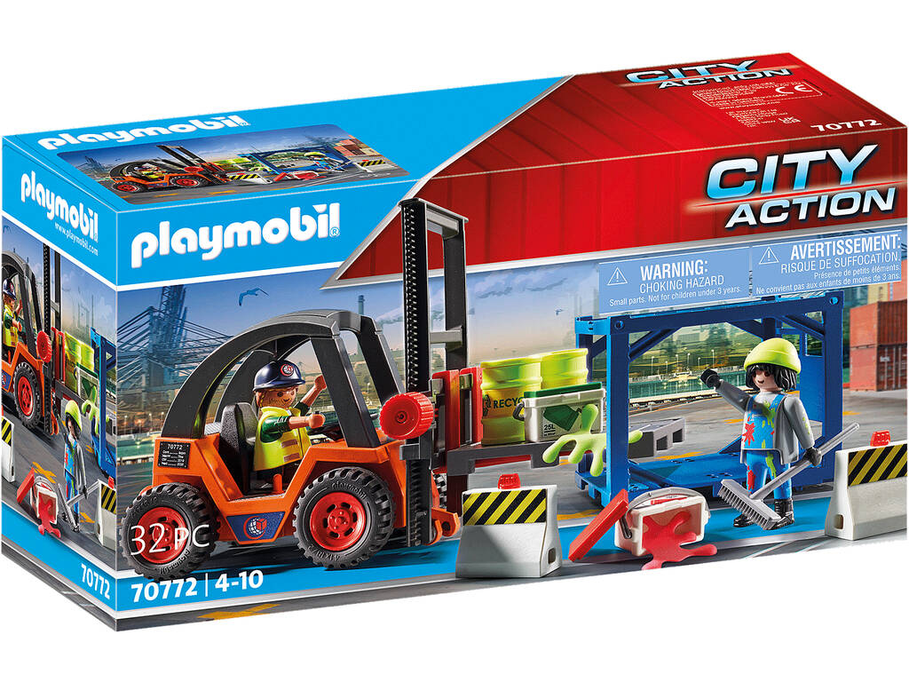 Playmobil City Action Chariot élévateur à fourche avec charge 70772