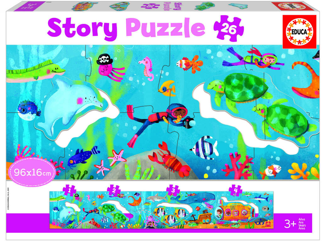 Story Puzzle 26 Piezas Mundo Submarino Educa 18902