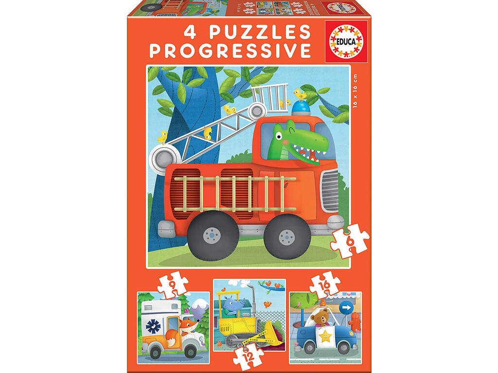 Progressive Puzzles 6-9-12-16 Rettung-Patrol von Educa 17144