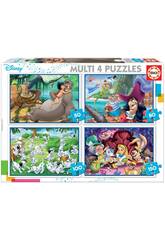 Puzzle Multi 4 50-80-100-150 Clásicos Disney de Educa 18105
