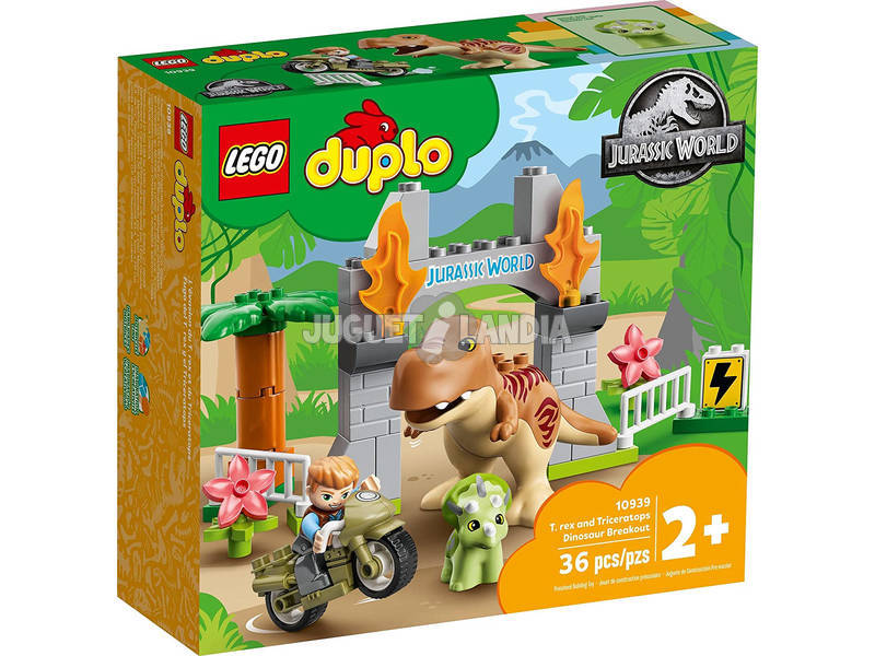 Lego Duplo Jurassic World Fuga del T-Rex e Triceratopo 10939