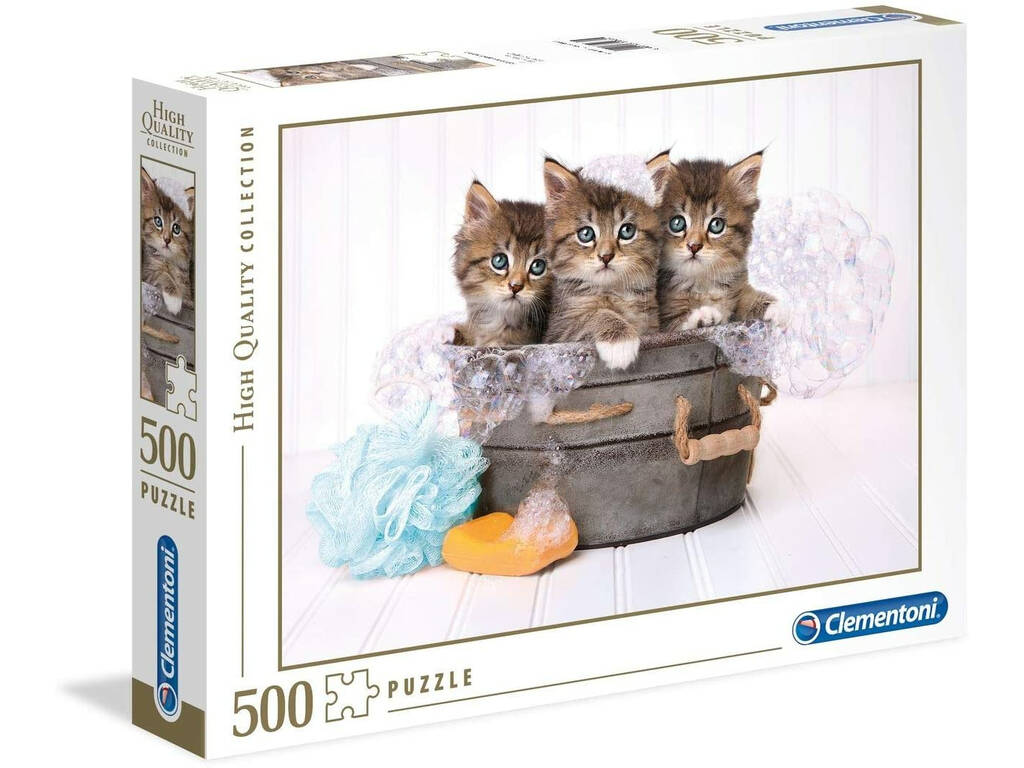 Puzzle 500 Kittens And Soap Clementoni 35065