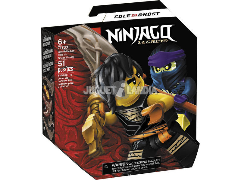 Lego Ninjago Set de bataille épique Cole contre le guerrier fantôme 71733