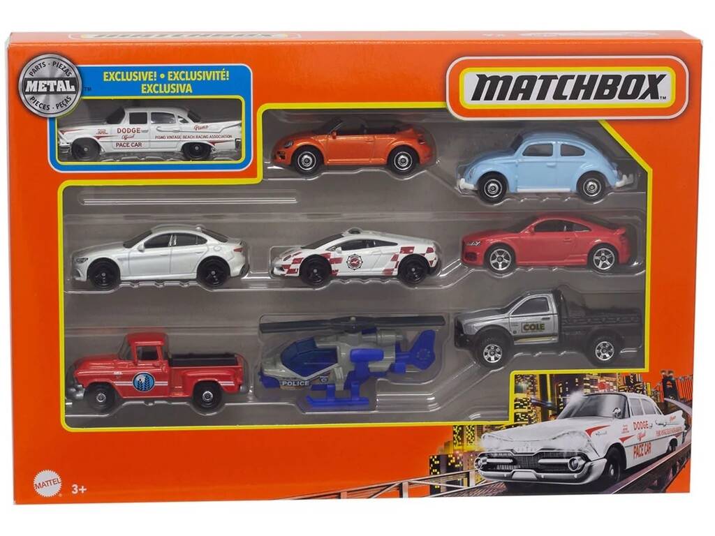 Matchbox Pack 9 Vehículos Mattel X7111