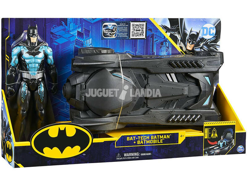 Batman Bat-Tech con Batmobile 30 cm. Bizak 6192 7836