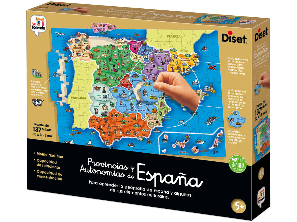 Províncias e Comunidades Autónomas da Espanha Diset 68942