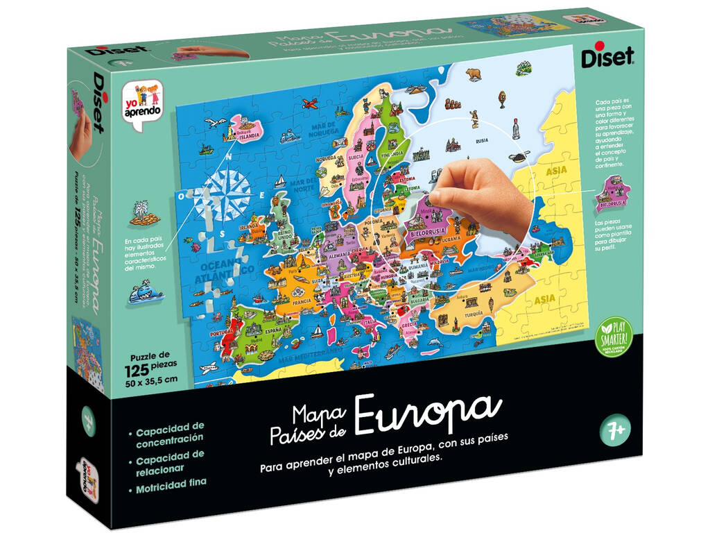 Puzzle Mapa Países de Europa Diset 68947