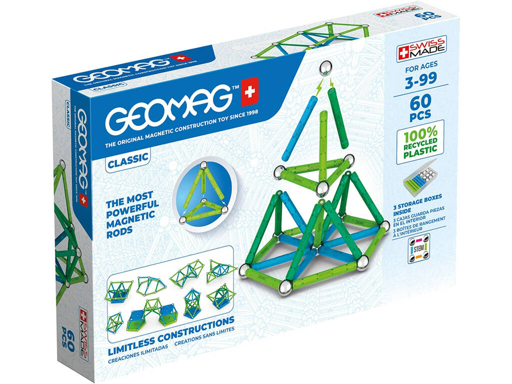 Geomag Green 60 Piezas Toy Partner 272