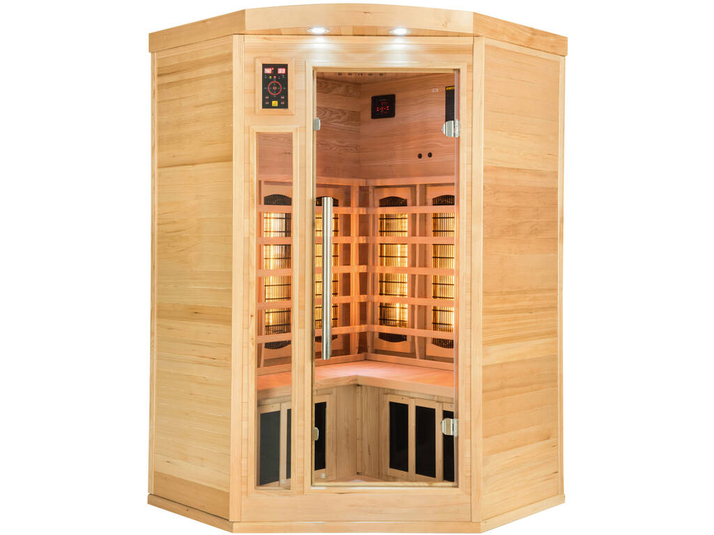 Sauna a infrarossi angolare Apollon 2C da 2 posti 190x120x120 cm