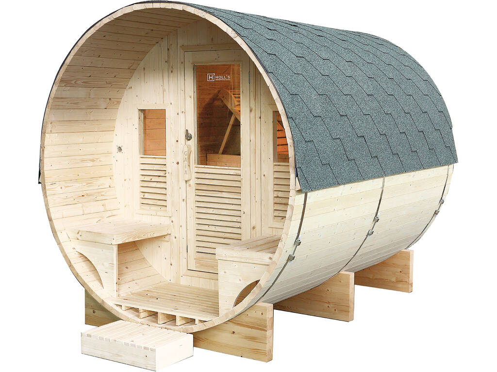 Sauna de Exterior Gaïa Luna de 6 Plazas de 220x205x250 cm