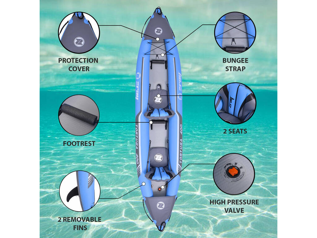 Zray Tortuga 400 Kayak gonflable 386x86x28 cm