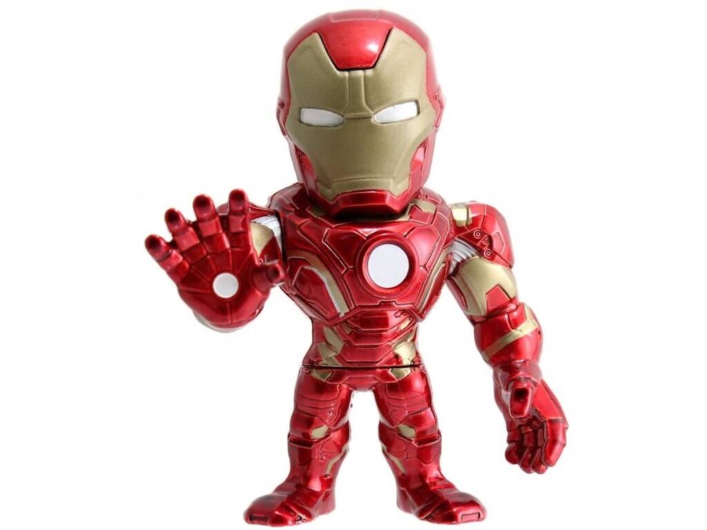 Jada Toys Marvel Iron Man Die-Cast: Statuetta In Metallo Pressofuso Da 10 Cm, Collezione Per Bambini 8+