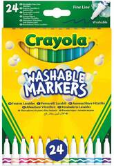24 Crayola Super Washable Fine Point Pencils 58-6571