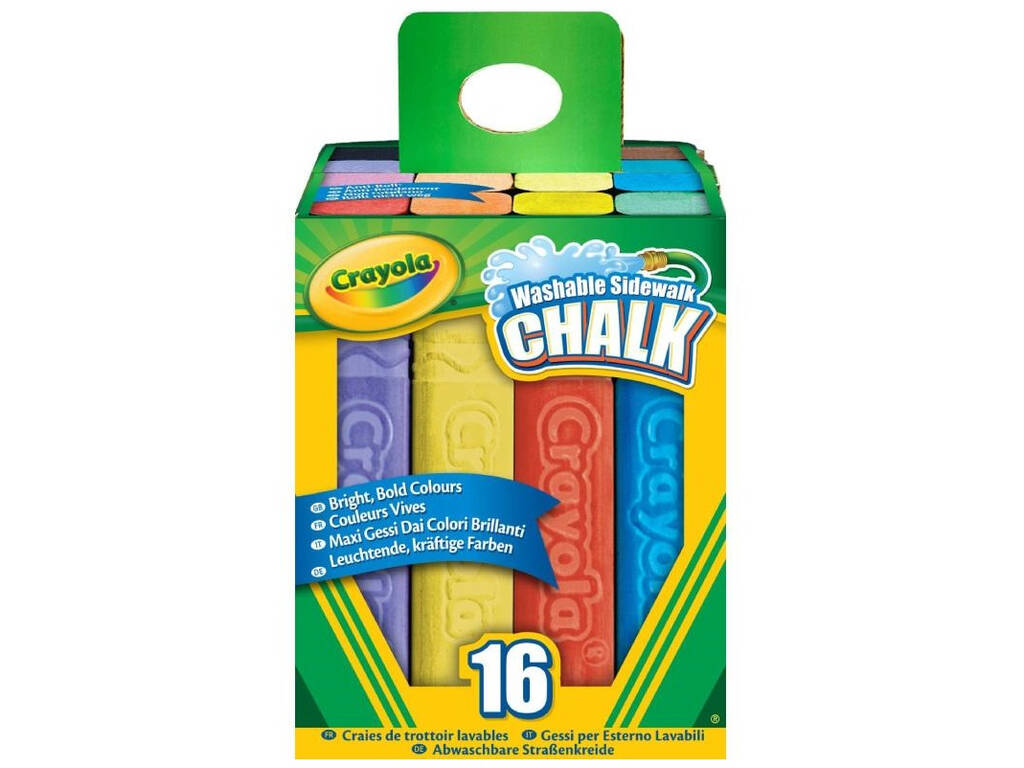 16 Tizas De Suelo Lavables Crayola 4008