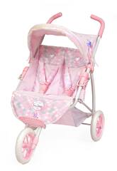 Baby Alive Passeggino Jogging Per Bambole – Verde E Rosa, Pieghevole Con Tettuccio E Cestino (fino A 61 Cm)