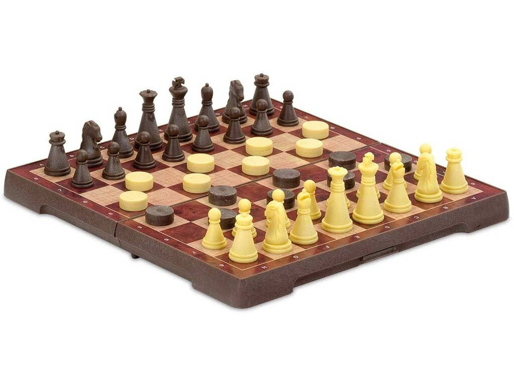 Jogo de Mesa Tabuleiro Xadrez Madeira 40x40cm Cayro t-133