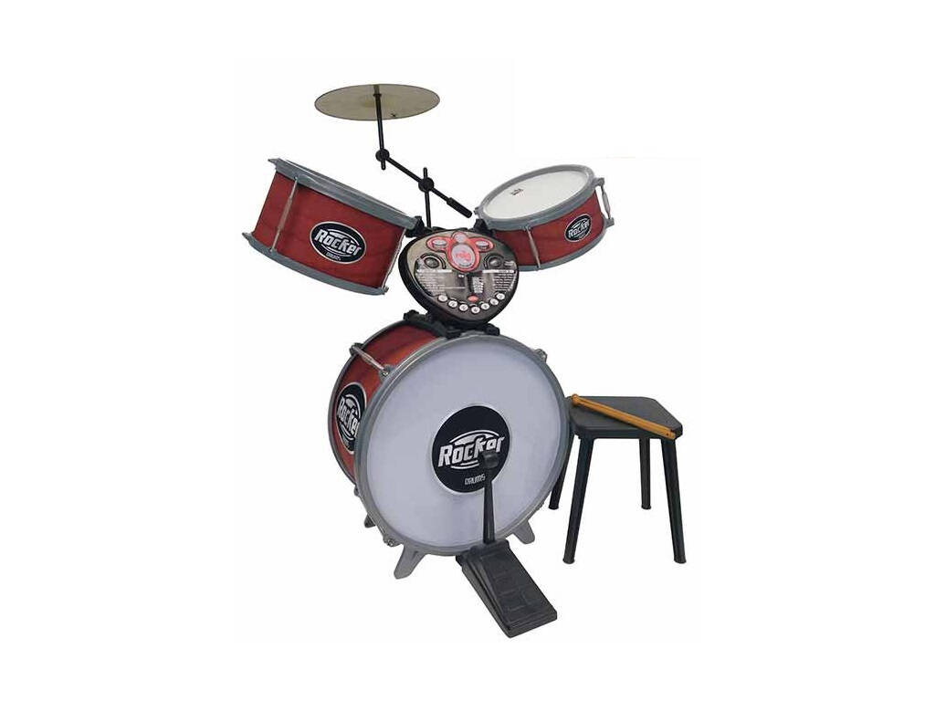 Rocker Drums Batería 3 Módulos con Tutor de Ritmos Reig 629