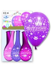 4 Ballons Taille 12GP Princesse Globolandia 5927