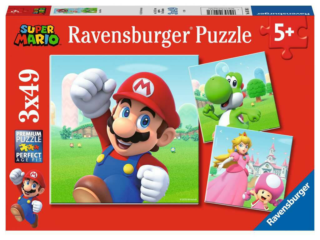 Puzzle Super Mario 3x49 Pièces Ravensburguer 5186