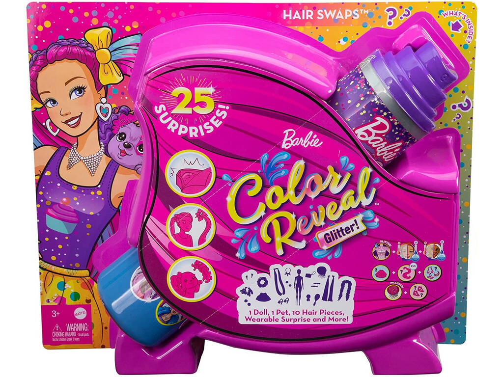 Barbie Boneca Color Reveal Penteados Cupcake Mattel HBG39