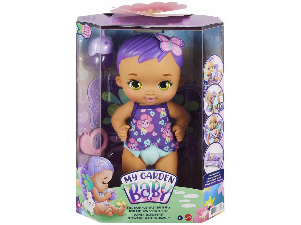 My Garden Baby Bebé Borboleta Bebe e Faz Xixi Mattel GYP11