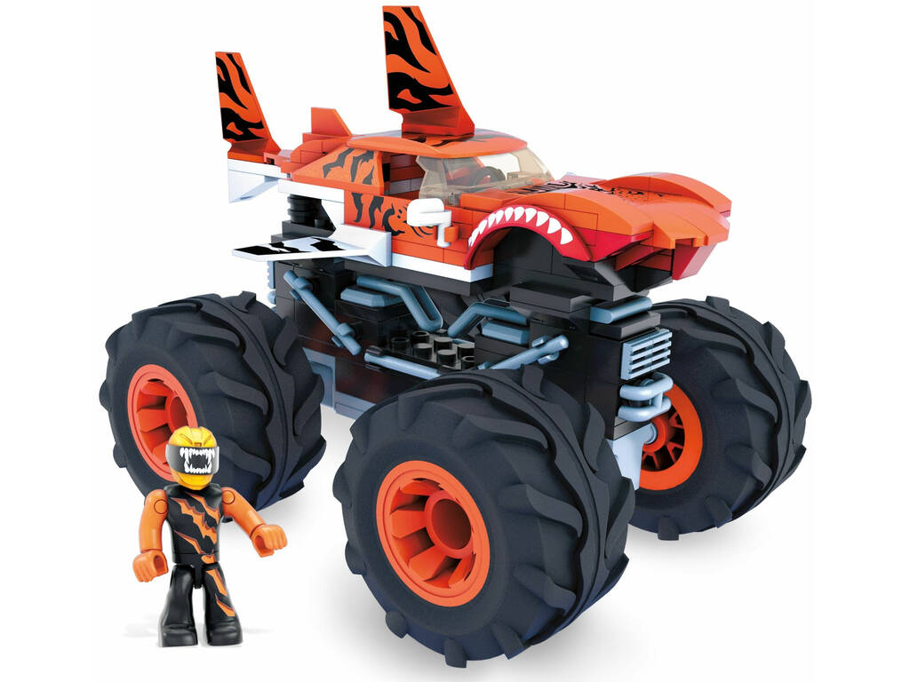 Acheter Mega Construx Hot Wheels Monster Trucks Tiger Shark Mattel Gvm Juguetilandia