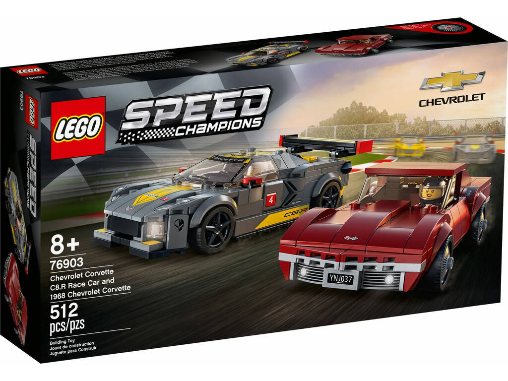 Lego Speed Champions Deportivo Chevrolet Corvette C8.R y Chevrolet Corvette de 1968 76903