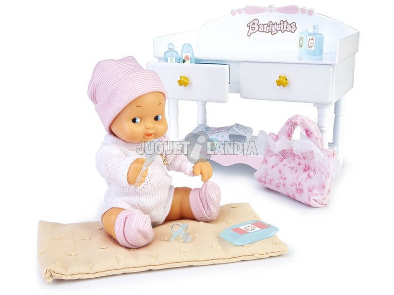 Barriguitas Table à langer pour bébé avec figure Famosa 700016654